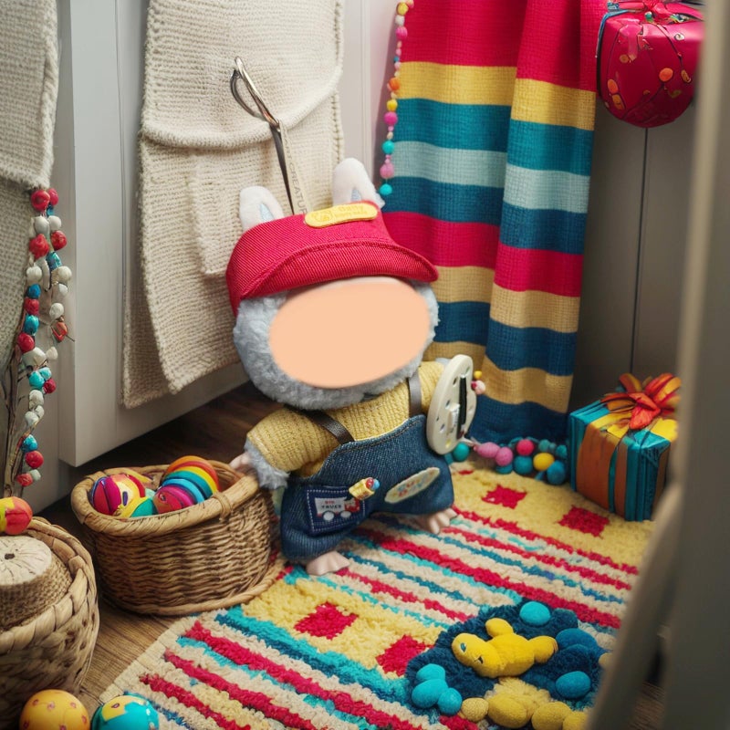 SHUOXUKE Doll Clothes Set and Accessories (No Doll), 2025 Stylish Exquisite Adorable Designed Clothes Outfit for 15cm/17cm with Red Hat & Overalls & Brown Shoes - Image 4